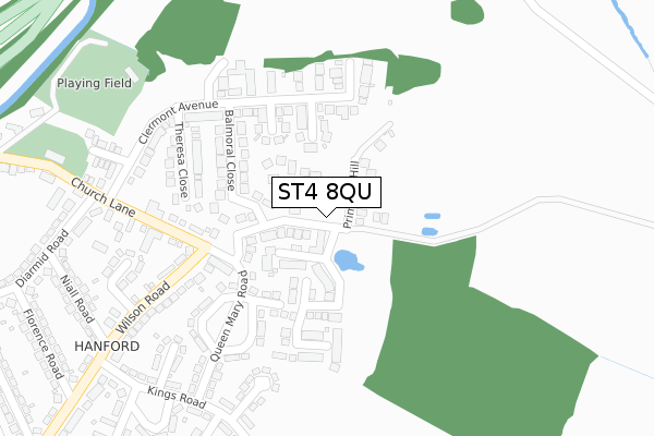 ST4 8QU map - large scale - OS Open Zoomstack (Ordnance Survey) ST4 8QU map - large scale - OS Open Zoomstack (Ordnance Survey)