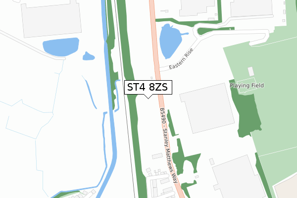 ST4 8ZS map - large scale - OS Open Zoomstack (Ordnance Survey) ST4 8ZS map - large scale - OS Open Zoomstack (Ordnance Survey)