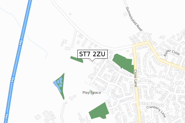 ST7 2ZU map - large scale - OS Open Zoomstack (Ordnance Survey) ST7 2ZU map - large scale - OS Open Zoomstack (Ordnance Survey)