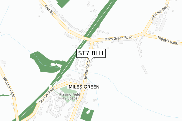 ST7 8LH map - large scale - OS Open Zoomstack (Ordnance Survey) ST7 8LH map - large scale - OS Open Zoomstack (Ordnance Survey)