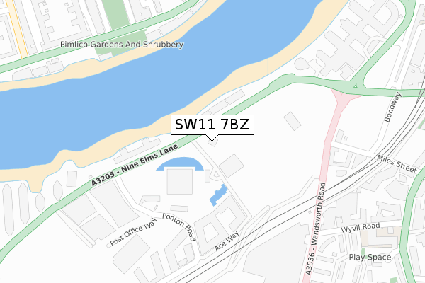 SW11 7BZ map - large scale - OS Open Zoomstack (Ordnance Survey) SW11 7BZ map - large scale - OS Open Zoomstack (Ordnance Survey)