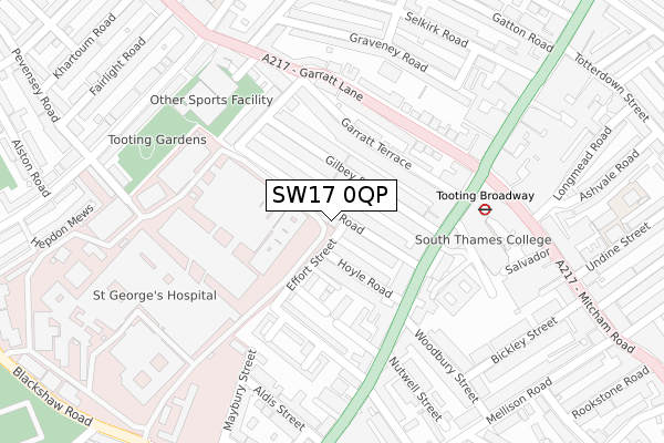 SW17 0QP map - large scale - OS Open Zoomstack (Ordnance Survey) SW17 0QP map - large scale - OS Open Zoomstack (Ordnance Survey)
