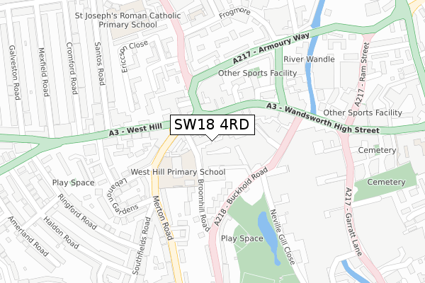 SW18 4RD map - large scale - OS Open Zoomstack (Ordnance Survey) SW18 4RD map - large scale - OS Open Zoomstack (Ordnance Survey)