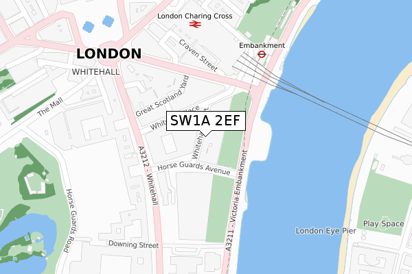 SW1A 2EF map - large scale - OS Open Zoomstack (Ordnance Survey)