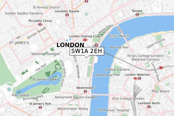 SW1A 2EH map - small scale - OS Open Zoomstack (Ordnance Survey) SW1A 2EH map - small scale - OS Open Zoomstack (Ordnance Survey)