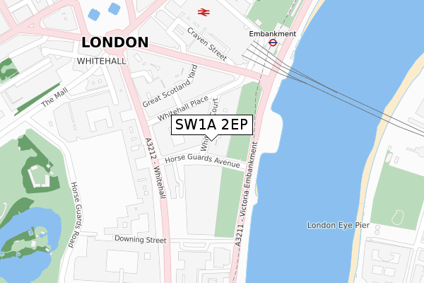 SW1A 2EP map - large scale - OS Open Zoomstack (Ordnance Survey)