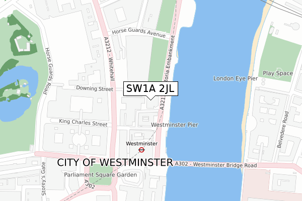 SW1A 2JL map - large scale - OS Open Zoomstack (Ordnance Survey)