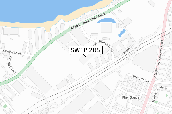 SW1P 2RS map - large scale - OS Open Zoomstack (Ordnance Survey)