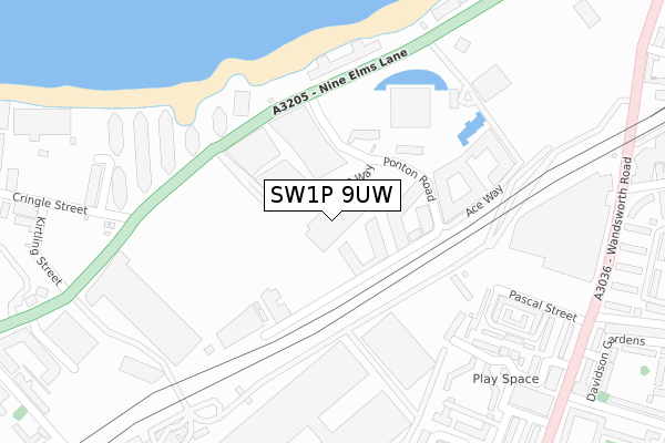 SW1P 9UW map - large scale - OS Open Zoomstack (Ordnance Survey)