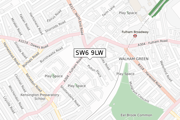 SW6 9LW map - large scale - OS Open Zoomstack (Ordnance Survey) SW6 9LW map - large scale - OS Open Zoomstack (Ordnance Survey)
