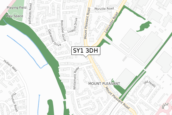 SY1 3DH map - large scale - OS Open Zoomstack (Ordnance Survey) SY1 3DH map - large scale - OS Open Zoomstack (Ordnance Survey)