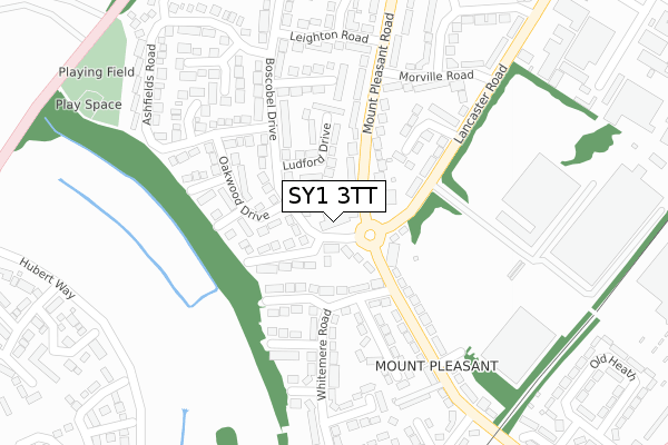 SY1 3TT map - large scale - OS Open Zoomstack (Ordnance Survey) SY1 3TT map - large scale - OS Open Zoomstack (Ordnance Survey)