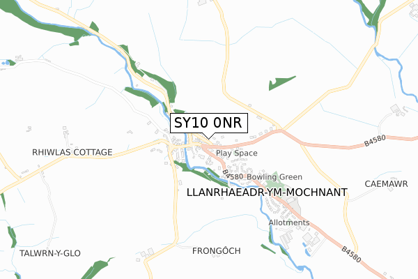 SY10 0NR map - small scale - OS Open Zoomstack (Ordnance Survey)