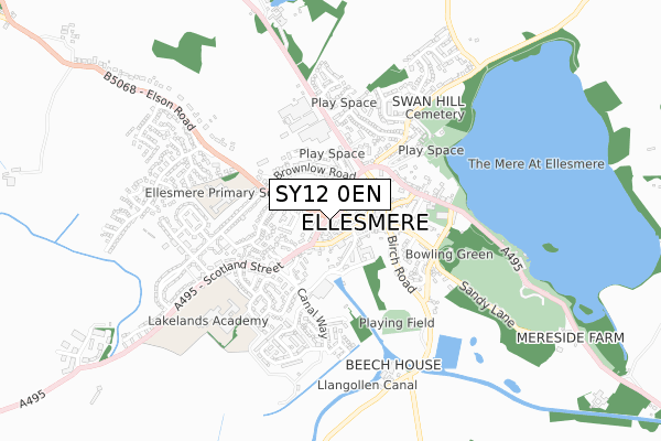 SY12 0EN map - small scale - OS Open Zoomstack (Ordnance Survey) SY12 0EN map - small scale - OS Open Zoomstack (Ordnance Survey)