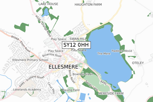 SY12 0HH map - small scale - OS Open Zoomstack (Ordnance Survey) SY12 0HH map - small scale - OS Open Zoomstack (Ordnance Survey)