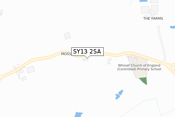 SY13 2SA map - large scale - OS Open Zoomstack (Ordnance Survey)