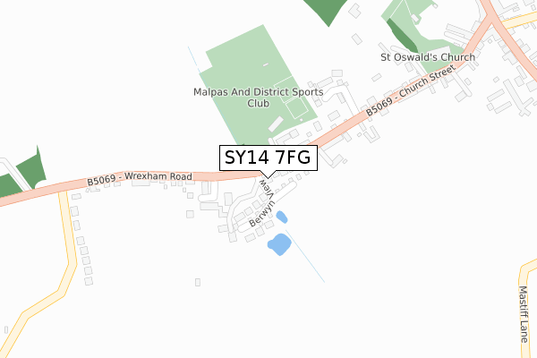 SY14 7FG map - large scale - OS Open Zoomstack (Ordnance Survey) SY14 7FG map - large scale - OS Open Zoomstack (Ordnance Survey)