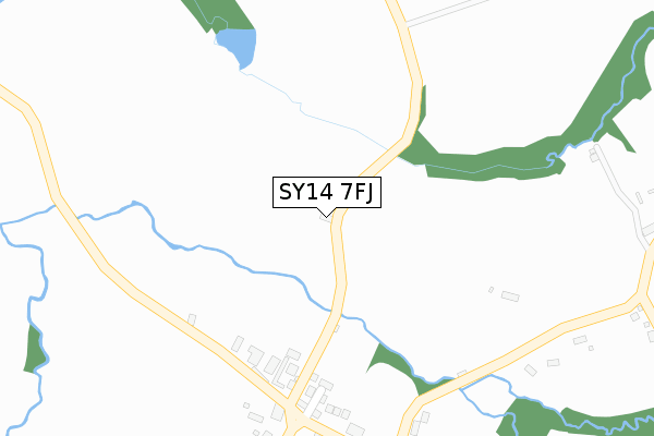 SY14 7FJ map - large scale - OS Open Zoomstack (Ordnance Survey) SY14 7FJ map - large scale - OS Open Zoomstack (Ordnance Survey)