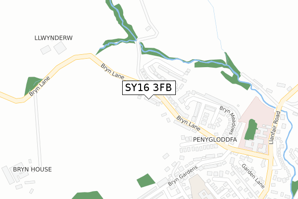 SY16 3FB map - large scale - OS Open Zoomstack (Ordnance Survey) SY16 3FB map - large scale - OS Open Zoomstack (Ordnance Survey)