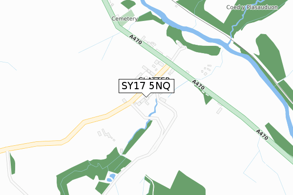 SY17 5NQ map - large scale - OS Open Zoomstack (Ordnance Survey) SY17 5NQ map - large scale - OS Open Zoomstack (Ordnance Survey)