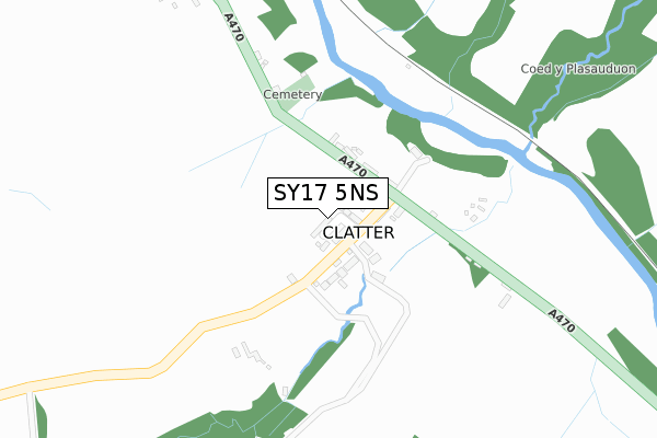 SY17 5NS map - large scale - OS Open Zoomstack (Ordnance Survey) SY17 5NS map - large scale - OS Open Zoomstack (Ordnance Survey)