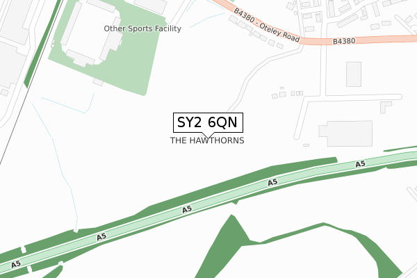 SY2 6QN map - large scale - OS Open Zoomstack (Ordnance Survey)