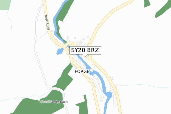 SY20 8RZ map - large scale - OS Open Zoomstack (Ordnance Survey) SY20 8RZ map - large scale - OS Open Zoomstack (Ordnance Survey)