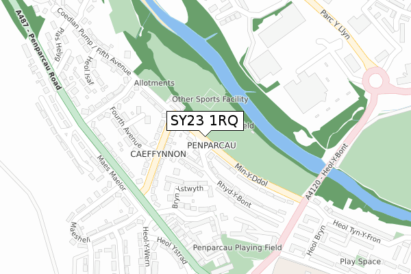 SY23 1RQ map - large scale - OS Open Zoomstack (Ordnance Survey) SY23 1RQ map - large scale - OS Open Zoomstack (Ordnance Survey)