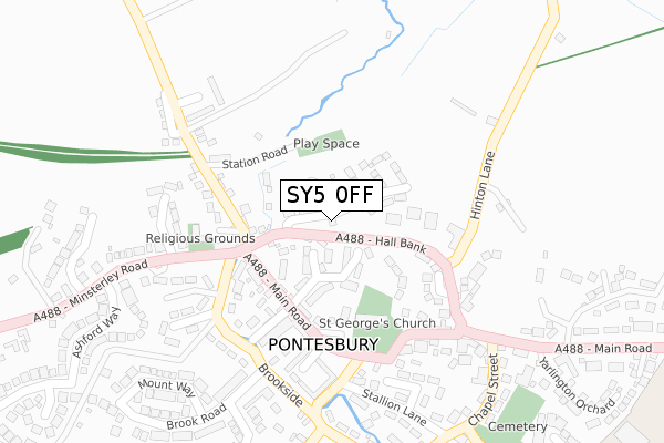 SY5 0FF map - large scale - OS Open Zoomstack (Ordnance Survey)