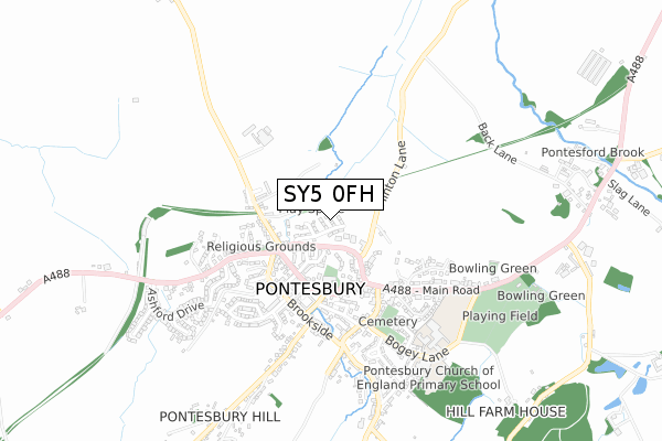 SY5 0FH map - small scale - OS Open Zoomstack (Ordnance Survey) SY5 0FH map - small scale - OS Open Zoomstack (Ordnance Survey)