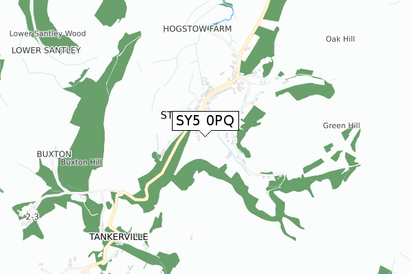 SY5 0PQ map - small scale - OS Open Zoomstack (Ordnance Survey) SY5 0PQ map - small scale - OS Open Zoomstack (Ordnance Survey)