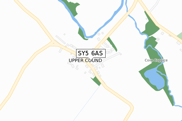 SY5 6AS map - large scale - OS Open Zoomstack (Ordnance Survey)