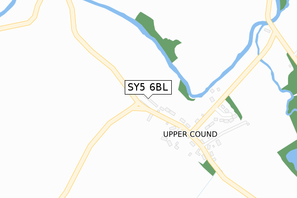 SY5 6BL map - large scale - OS Open Zoomstack (Ordnance Survey)