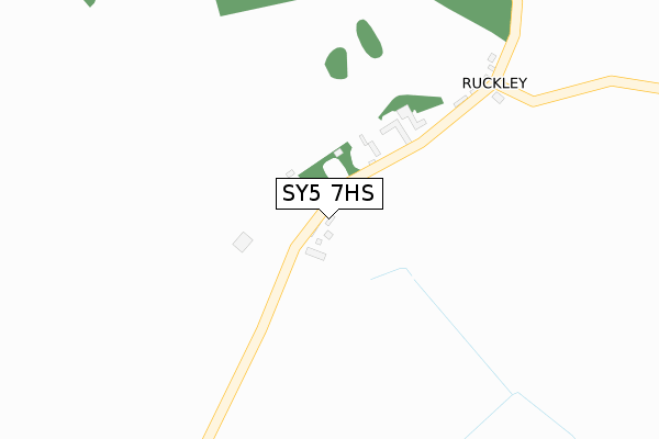 SY5 7HS map - large scale - OS Open Zoomstack (Ordnance Survey)