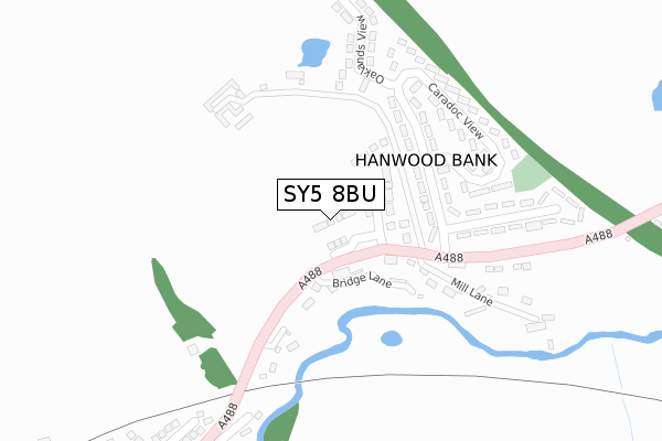 SY5 8BU map - large scale - OS Open Zoomstack (Ordnance Survey)