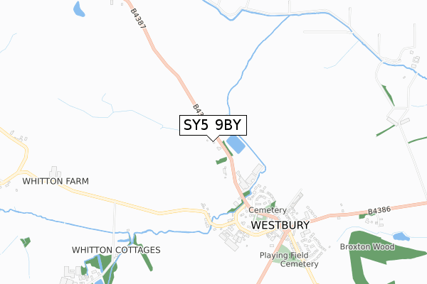SY5 9BY map - small scale - OS Open Zoomstack (Ordnance Survey)