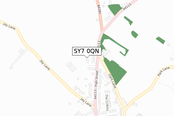 SY7 0QN map - large scale - OS Open Zoomstack (Ordnance Survey)