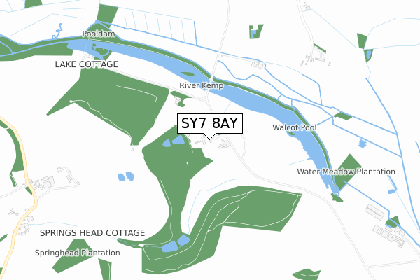 SY7 8AY map - small scale - OS Open Zoomstack (Ordnance Survey) SY7 8AY map - small scale - OS Open Zoomstack (Ordnance Survey)