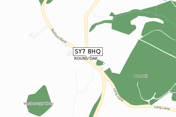 SY7 8HQ map - large scale - OS Open Zoomstack (Ordnance Survey)