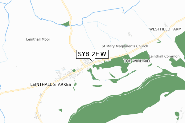 SY8 2HW map - small scale - OS Open Zoomstack (Ordnance Survey) SY8 2HW map - small scale - OS Open Zoomstack (Ordnance Survey)