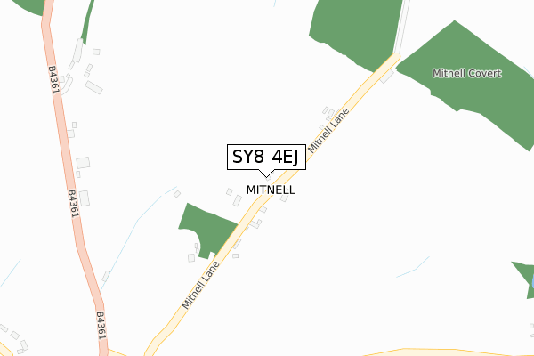 SY8 4EJ map - large scale - OS Open Zoomstack (Ordnance Survey)