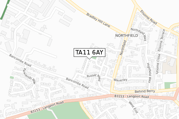 TA11 6AY map - large scale - OS Open Zoomstack (Ordnance Survey) TA11 6AY map - large scale - OS Open Zoomstack (Ordnance Survey)