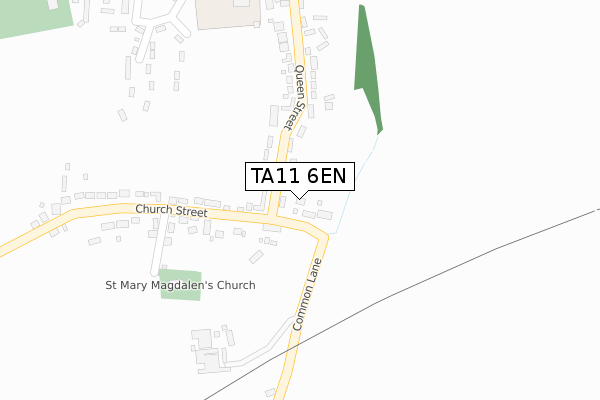 TA11 6EN map - large scale - OS Open Zoomstack (Ordnance Survey)