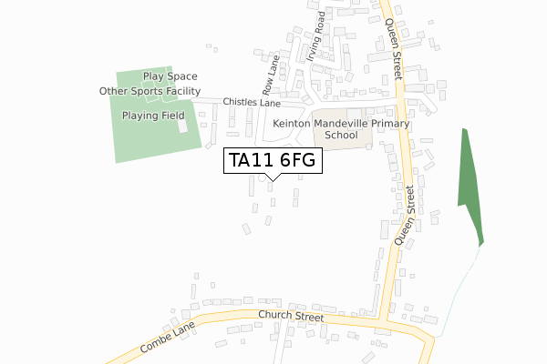 TA11 6FG map - large scale - OS Open Zoomstack (Ordnance Survey)