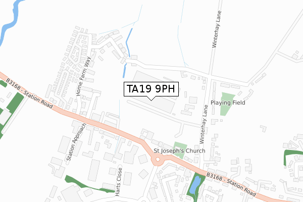 TA19 9PH map - large scale - OS Open Zoomstack (Ordnance Survey)
