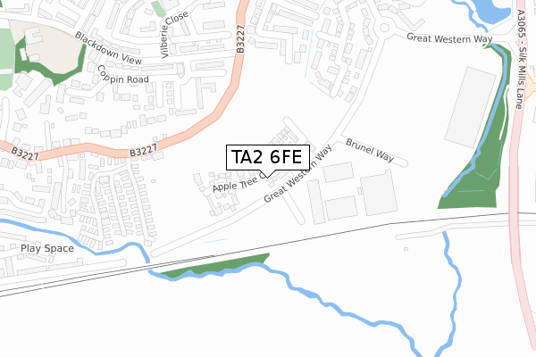 TA2 6FE map - large scale - OS Open Zoomstack (Ordnance Survey) TA2 6FE map - large scale - OS Open Zoomstack (Ordnance Survey)