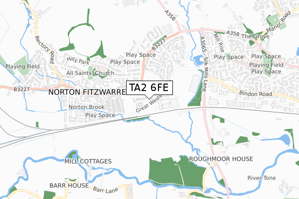 TA2 6FE map - small scale - OS Open Zoomstack (Ordnance Survey) TA2 6FE map - small scale - OS Open Zoomstack (Ordnance Survey)