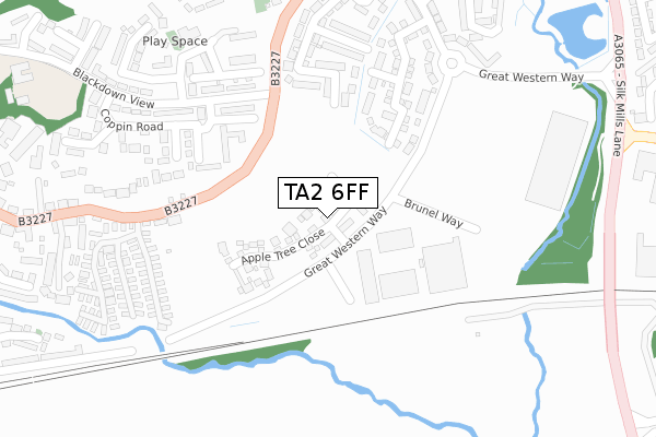 TA2 6FF map - large scale - OS Open Zoomstack (Ordnance Survey) TA2 6FF map - large scale - OS Open Zoomstack (Ordnance Survey)