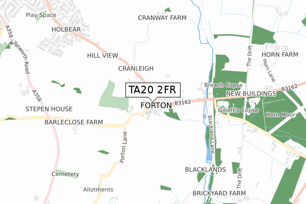 TA20 2FR map - small scale - OS Open Zoomstack (Ordnance Survey) TA20 2FR map - small scale - OS Open Zoomstack (Ordnance Survey)