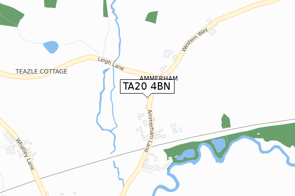 TA20 4BN map - large scale - OS Open Zoomstack (Ordnance Survey)